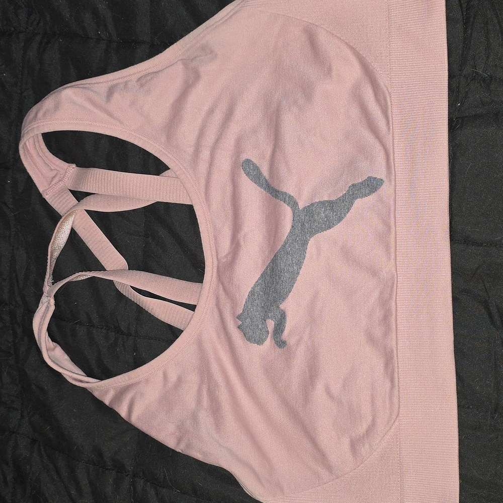EUC Puma Blush Pink Strappy Sports Bra